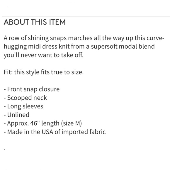 BP Navy Blue Henley front snap long sleeved dress - Picture 7 of 8